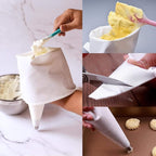 LoveBB 3 Pack Reusable Pastry Piping Bags, 14, 16, 18 Inch Canvas Cake Decorating Bags