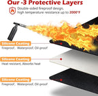 48X36in Grill Mats for Outdoor Grill,Waterproof,OilProof,Fireproof,Fits Most Grills, Smokers, Griddles and Outdoor Charcoal, Flat Top,Deck and Patio Protector
