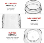 Bormioli Rocco Quattro Stagioni, Glass Canning Jar and Drinking Bottle, 13.5 Oz. with Gold Metal Airtight Lid, Made in Italy.