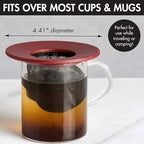 Primula Brew Buddy Portable Pour Over, Reusable Fine Mesh Filter, Dishwasher Safe, Single Cup of Coffee or Tea at Any Strength, Ideal for Travel or Camping, 404.88 milliliters, Red