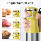 Immersion Blender Handheld Corded Hand Blenders Set 1100W, Trigger Variable Speed 5 in 1 Stick Emulsifier with Chopper, Whisk and Frother for Soup, Baby Food and Smoothies, Yellow