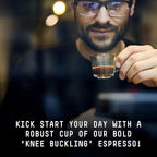 Stone Street Knee Buckling Espresso Coffee, Ground, High Caffeine Blend, Dark Roast, 5 LB