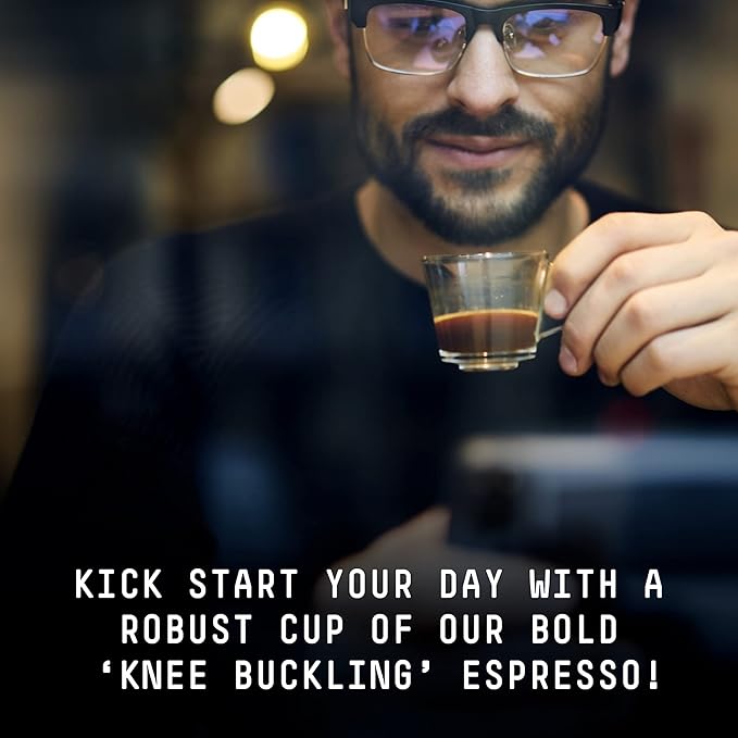 Stone Street Knee Buckling Espresso Beans, High Caffeine Coffee Blend, Dark Roast, Whole Bean, 5 LB