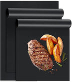 UBeesize 3 Pack Grill Mats for Outdoor Grill, Heavy Duty Grill Mats, Non Stick BBQ Grill Mats & Baking Mats, Resuable and Easy to Clean, Works on Gas Charcoal and Electric BBQ-15.75 x 13 Inch