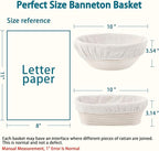 Aliggbent 28Pcs Sourdough Bread Baking Supplies, 10'' Round & 10'' Oval Banneton Bread Proofing Baskets with Liners, Starter Bread Making Tools Kit Proofing Bowls for Sourdough Rising and Baking