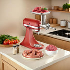Stainless Steel Meat Grinder Attachments for KitchenAid, Sausage Stuffer, Compatible with KitchenAid Stand Mixer of All Models, Dishwasher Safe