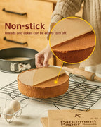 Katbite 200Pcs 10 Inch Parchment Paper Rounds, Unbleached & Non-stick, Precut Parchment Circles for Spring Pan, Storage/Freezing Hamburger Patties