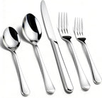 KIKCOIN 40 Pack Silverware Set for 8, Balanced Weight Stainless Steel Flatware Set, Mirror Polished Spoons And Forks Knife Set, Heavy Duty Cutlery Utensils Set for Home Kitchen Restaurant Wedding