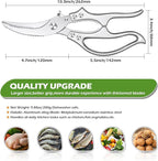 Kitchen Scissors – Luxury Heavy Duty Poultry Shears & Multipurpose Kitchen Scissors for Meat, Chicken, Fish & Vegetables, High Carbon Stainless Steel, Safety Lock, Dishwasher Safe
