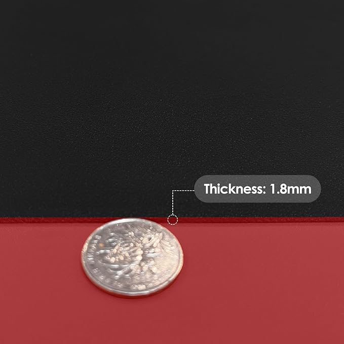 Leather Table Cover,1.8mm Thick,42x66 Inch Table Protector,Table Protector for Dining Room Table,Dining Table Cover,Table Cover Protector,Dining Table Cover Protector(Black+Wine Red,42x66)