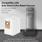 12 Pack Dust Bags Compatible with Eufy Omni S1 Pro, Omni S1 Robot Vacuum, 4-Layer Replacement Disposable Bags