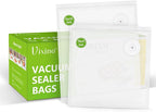 Vacuum Sealer Bags, 40 Reusable Vacuum Sealer Bags for Food Storage, BPA-Free, Meal Prep and Sous Vide Cooking,Works for Handheld Sealer and Vac Sealer Machine with External Vacuum Systems