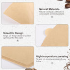 120 Count #4 Cone Coffee Filters 8-12 Cups, Disposable Natural Coffee Filters 4 Cone Paper Unbleached 4 Filters Paper Compatible with Ninja, Drip and Pour Over Coffee Maker