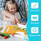 16PCS Montessori Kitchen Tools Cookware Baking Toy, Toddler Baking Set for Real Cooking Includes 3 Serrated Edges Plastic Toddler Knives, Cutting Board, Y Peeler, Egg Beater, Toddler Food Picks