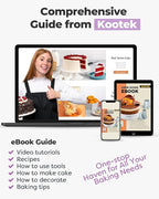 Kootek 71PCs Cake Decorating Kit, Baking Supplies Tools - Includes Cake Stand Turntable, 12 Icing Piping Tips Set, 2 Frosting Spatulas, 3 Scrapers, 50+2 Piping Bags, Coupler, Video Tutorial, Booklet
