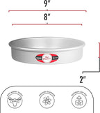 Fat Daddio's Anodized Aluminum Round Cake Pan, 8 x 2 Inch