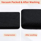 Homaxy 100% Cotton Waffle Weave Kitchen Dish Towels, Ultra Soft Absorbent Quick Drying Cleaning Towel, 13 x 28 Inches, 8-Pack, Black
