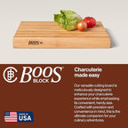 John Boos RA-Board Series Rectangular Wood Bamboo Maple Cutting Board 20”x15” – 2.25” Thick, 20-lb Reversible Butcher Block with Edge-Grain & Finger Grips – Made in the USA