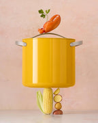 Caraway Stock Pot - 12 Qt Ceramic Coated Pot With Lid - Fee From Forever Chemicals - Large Pot for Bigger Batches - White