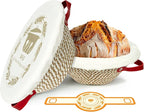 Banneton Bread Proofing Basket Set, 2 Pack Cotton Rope Sourdough Baskets with Liners, Cloth Covers & Silicone Baking Mat, Sourdough banneton basket for Sourdough Baking Supplies