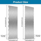2 Pieces Stainless Steel Cake Scraper Large Double Sided Patterned Edge Stripe Edge Smoother Scraper Cake Decorating Comb Pastry Cutter for Mousse Butter Cream Decoration(9 x 3.4 Inches)