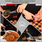 Knife Set,12-Piece Premium Kitchen Knife Set with Universal Knives Block,Anti-Rust Non-Stick High-Carbon Stainless Steel Extra-Sharp Chef Knives for Kitchen,Dishwasher Safe,Non-slip Ergonomic Handle