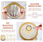 Sourdough Bread Baking Supplies, Sourdough Starter Kit for Bread Making Includes 10" Round & Oval Banneton Bread Proofing Basket with Liners Sourdough Kit for Making Baking Fermentation