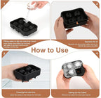 Ice Cube Tray Skull Shaped Silicone Ice Cube Molds Essential Bartender Accessory for Whiskey Cocktail Bourbon Lovers Eco Friendly Ice Cube Tray