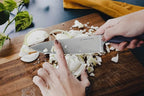 DURA LIVING 8 Inch Professional Chef Knife – High Carbon Stainless Steel, Razor-Sharp, Versatile Cooking & Cutting Kitchen Knife, Ergonomic Handle, Sleek Gray Design