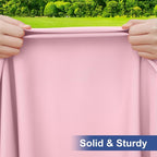 homing Rectangle Table Cloth Cover, Waterproof Polyester Elastic Fitted Tablecloth, Fits for 5 Foot Folding Tables, Washable Table Protector for Picnic, Camping, Outdoor (Pink, 30" x 60")