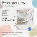 Portmeirion Sophie Conran Lavandula 11 Inch Dinner Plate, Lavender Sprig Design in Soft Purple & Green - Elegant Porcelain Dish for Spring Meals, Garden Parties, Special Events & Everyday Dining