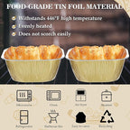 Individual Cake Pans with Lids, BAKINGPAK 30PCS 7.8OZ Mini Cake Pans with Lids Cupcake Liners with Lids Individual Cupcake Containers Baking Cups with Lids Mini Cake Tins with Lids for Holiday, Gold