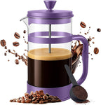 Utopia Kitchen 12 Ounce 0.35 Liter French Press Coffee Maker, Tea Maker, Travel Coffee Presses, Heat Resistant Thickened Borosilicate Coffee Pot for Camping Travel Gifts, Plum Pack of 1