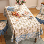 patdrea Designer Leopard Animal Linen Small Table Cloth for Square Table,Vintage Breathable Soft Tablecloth,Dacorative Cover for Kitchen Dining,Holiday,Christmas,Thanksgiving,55"x55"-from