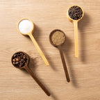 Bamboo Wooden Coffee Scoop Long Handle Measuring Scoop for Jars