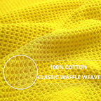 Homaxy 100% Cotton Waffle Weave Kitchen Dish Cloths, Ultra Soft Absorbent Quick Drying Dish Towels, 12 x 12 Inches, 8-Pack, Yellow