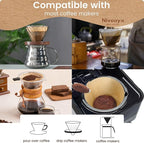 Niveaya 200 Count Coffee Filters #4, Unbleached Natural Brown Coffee Filters 8-12Cup, Disposable Cone Paper Fliters for Pour Over and Drip Coffee Maker