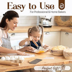 Sourdough Kit with Professional Bread Making Tools - Complete Sourdough Bread Making Kit with 10" Round & 11" Oval Handcrafted Bannetons, Bread Lame, Danish Whisk, Bowl & Dough Scrapers (14-Piece Kit)