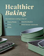 Caraway Non-Stick Ceramic Baking Sheet Duo - Naturally Slick Ceramic Coating - Non-Toxic, PTFE & PFOA Free - 18 x 13" Large & 15 x 10" Medium - Slate