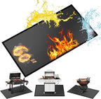 60 ×32 inches Fireproof Hearth Mats for Fireplaces Fire Resistant/ Rectangle Fire Pit Mat, Fireproof Grill Pads-Under Grill Mat -Protective Mats for Deck Patio Outdoor Charcoal, Smokers, Gas Grills