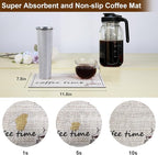 Cold Brew Coffee Maker, 64oz Iced Coffee Tea Pitcher with Stainless Steel Filter & Coffee Mat, 1/2 Gallon Heavy Duty Glass Mason Jar Cold Brew Maker with Pour Spout Handle Lid, 2 Brushes, Leak-Proof