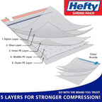 Hefty Shrink-Pak - 3 Extra Large Vacuum Storage Bags for Clothes, Pillows, Towels, or Blankets - Space Saver Vacuum Sealer Bags Ideal Under Bed Storage Solutions