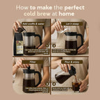 French Vanilla - Flavored Cold Brew Coffee Grounds for Coarse Grind for French Presses - Inspired Coffee Co. Local Coarse Ground Coffee for Cold Brew - Resealable Bag 12 oz (Pack of 2)
