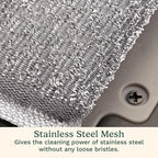 Cuisinart 5-Piece Grill & Griddle Scrubber Set, Bristle Free Stainless Steel 3 Steam Cleaning Sponges with Water Tray, Perfect for Grill & Griddle Cleaning Easy Stain Remover, BBQ & Camping Tool