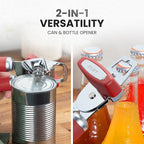Zulay Kitchen Manual Can Opener with Bottle Opener with Turn Knob