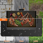 100x39 inches Extra-Large Under Grill Mats for Outdoor Grill, Double-Sided Fireproof Multi-Grill Protective Mat, Oilproof Waterproof BBQ Fire Pit Fireplace Mat