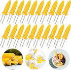 20 Pack 3.54 Inch Large Corn Holders, Stainless Steel Corn on The Cob Holders, Corn on The Grill, Corn on The Cob Skewers with Storage Box for Outdoor BBQ Cooking, A-005