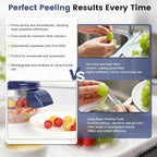 Automatic Grape Peeler Machine, Electric Garlic Peeler & Cherry Tomato Skin Remover Tool for Small Fruits, Efficient Peeling Kitchen Gadget for Home Use (Blue)