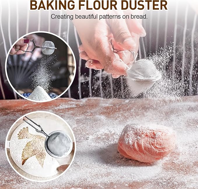 Banneton Bread Proofing Basket, Round and Oval Sourdough Starter Kit with Two Bread Slings and 27×19in Silicone Baking Mat Bread Making Tools Set, Gift for Family Lovers or Friends
