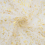 Artoid Mode Beige Gold Gauze Table Runner 120 Inch 10FT, Glitter Metallic Foil Sheer Dining Wedding Anniversary Holiday Birthday Table Decor for Home Party